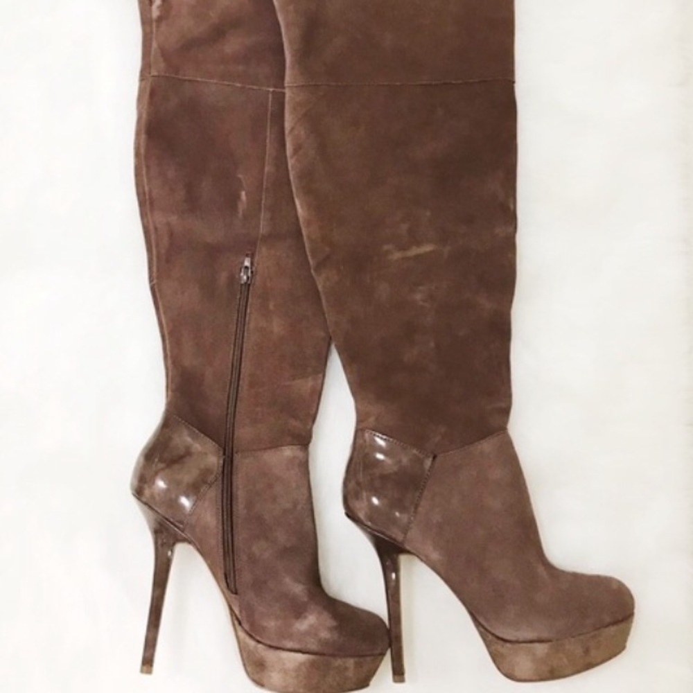 Steve Madden over the knee platform boots